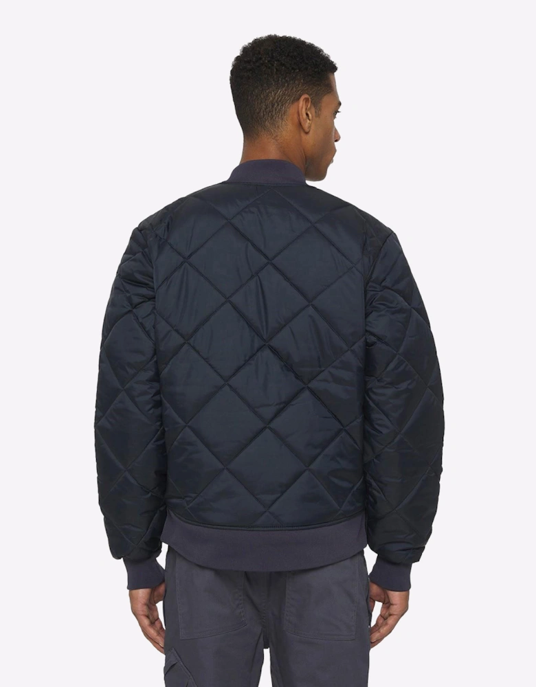 Dickies Diamond Quilted Jacket Mens Dark Navy