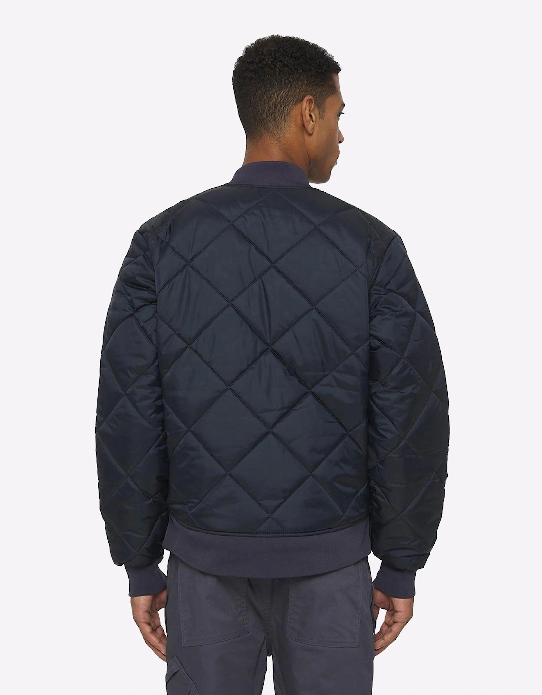 Dickies Diamond Quilted Jacket Mens Dark Navy