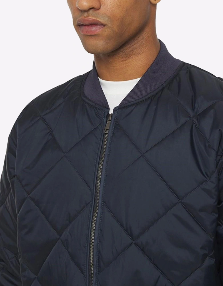 Dickies Diamond Quilted Jacket Mens Dark Navy