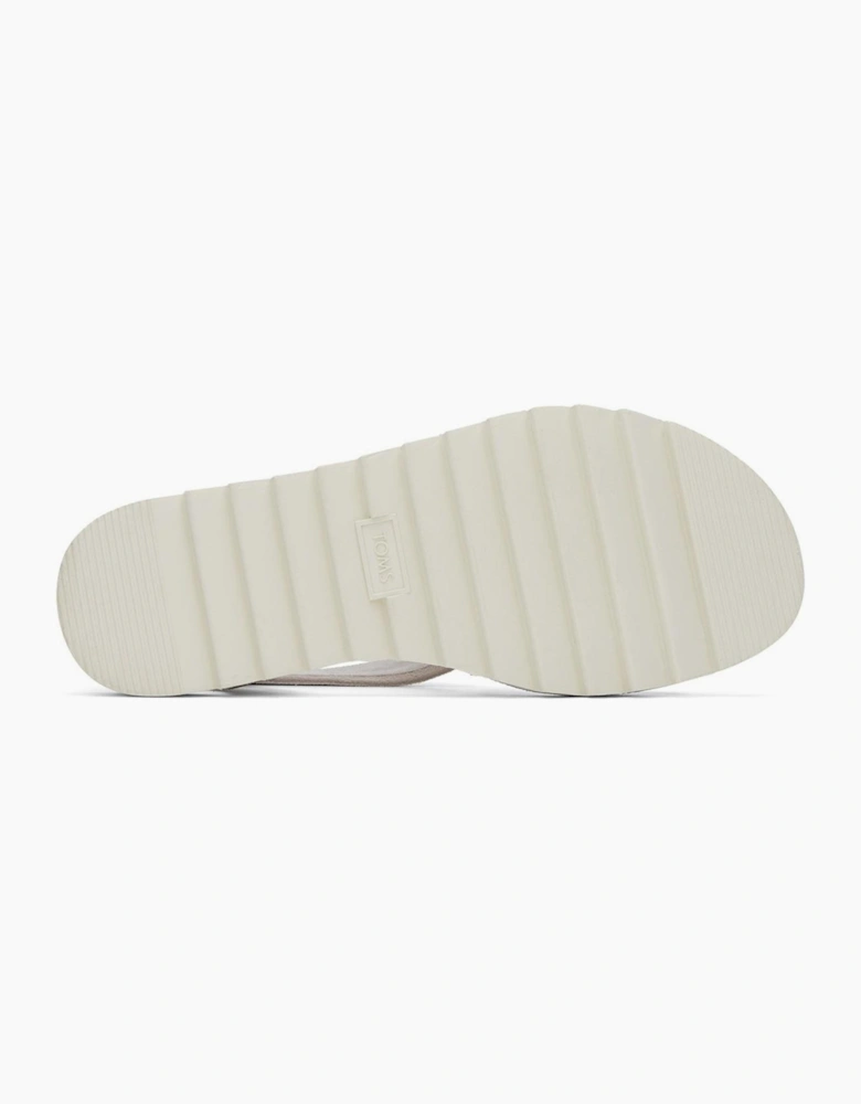 Toms Sidney Tread Leather Womens Sandals Putty