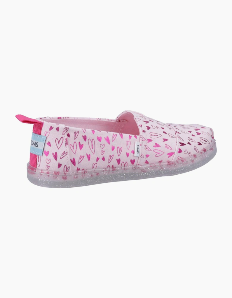 Toms Alpargata Junior Girls Shoes Pastel Pink