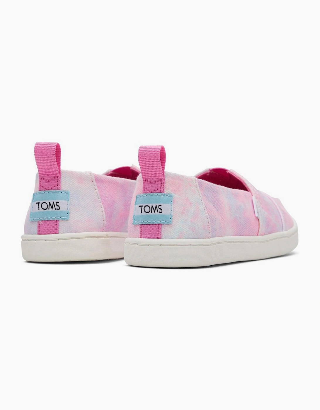 Toms Alpargata Junior Girls Shoes Neon Pink