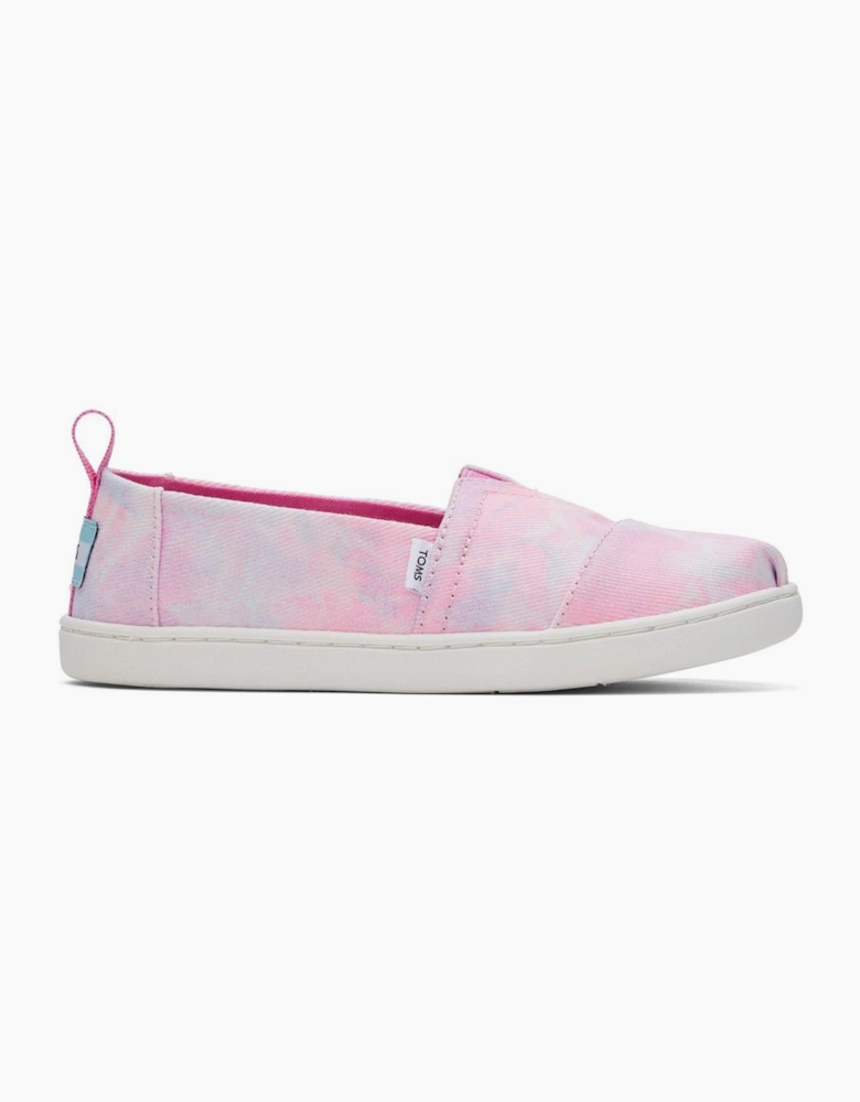 Toms Alpargata Junior Girls Shoes Neon Pink