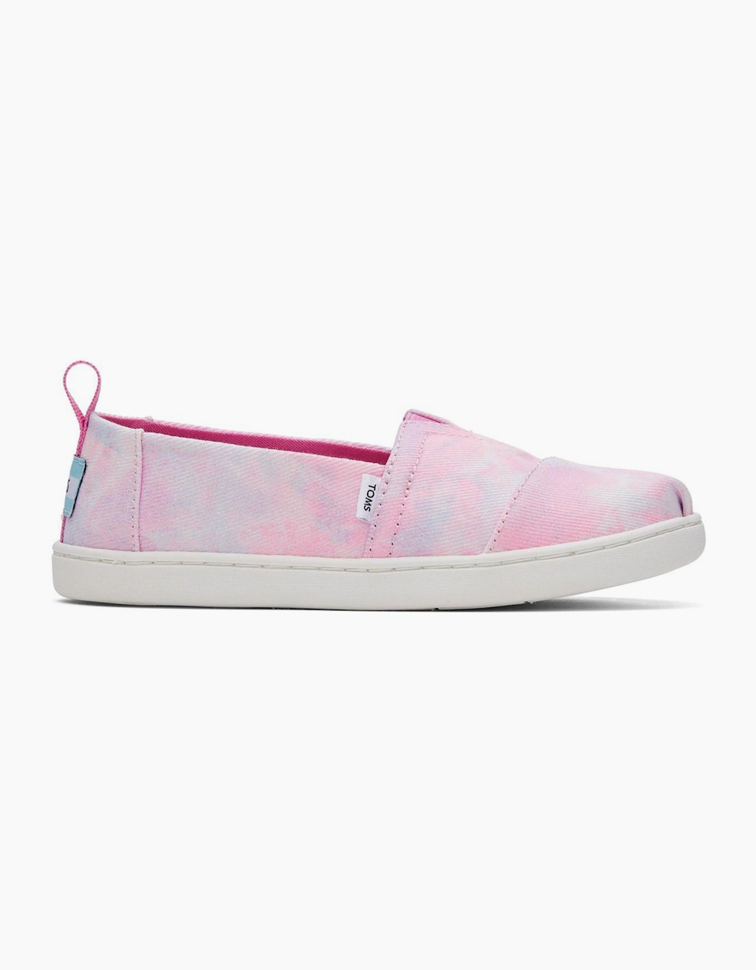 Toms Alpargata Junior Girls Shoes Neon Pink