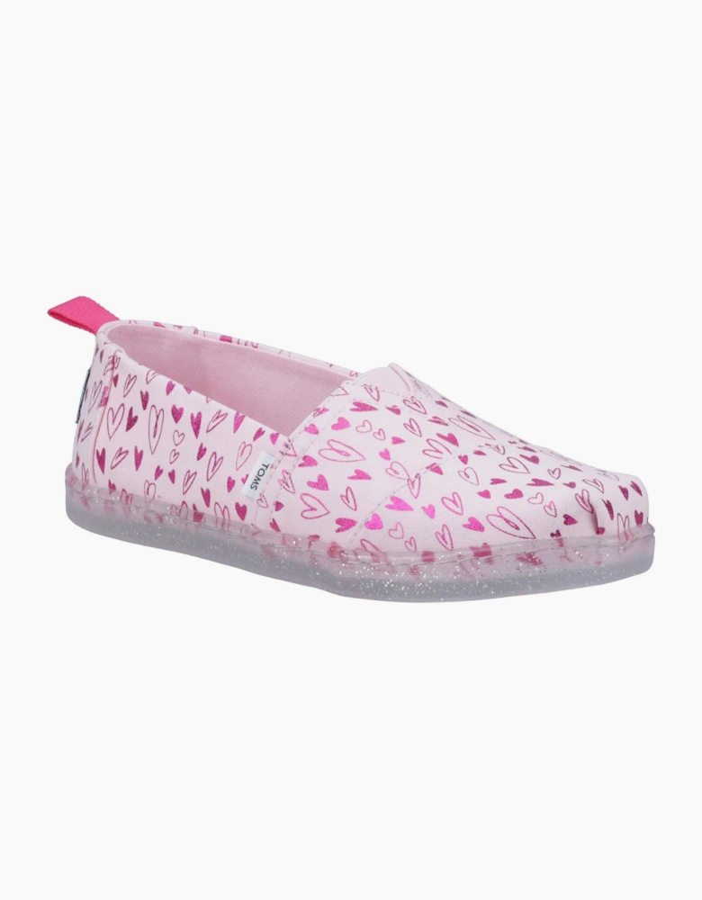 Toms Alpargata Junior Girls Shoes Pastel Pink