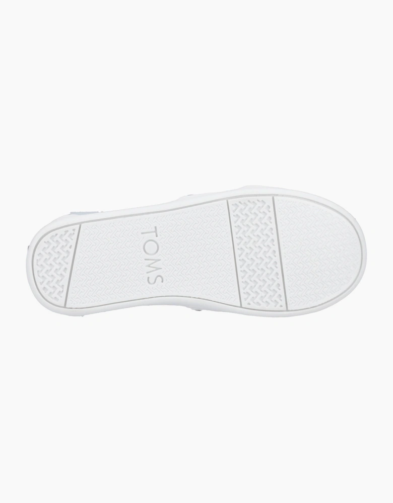 Toms Alpargata Junior Girls Slip On Shoe Silver