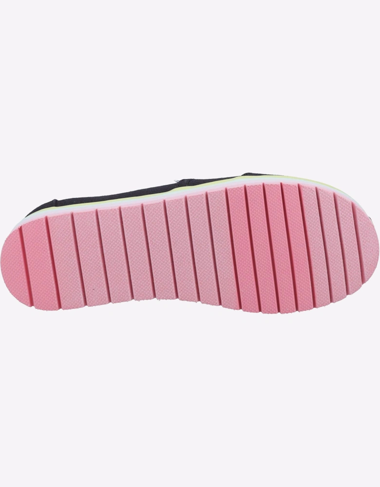 Toms Alpargata Platform Shoe Junior Girls Black / Multicolour