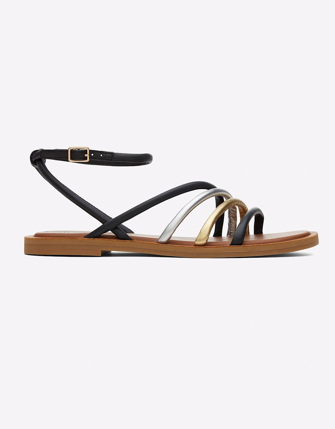 Toms Willa Leather Womens Sandals Black Multi