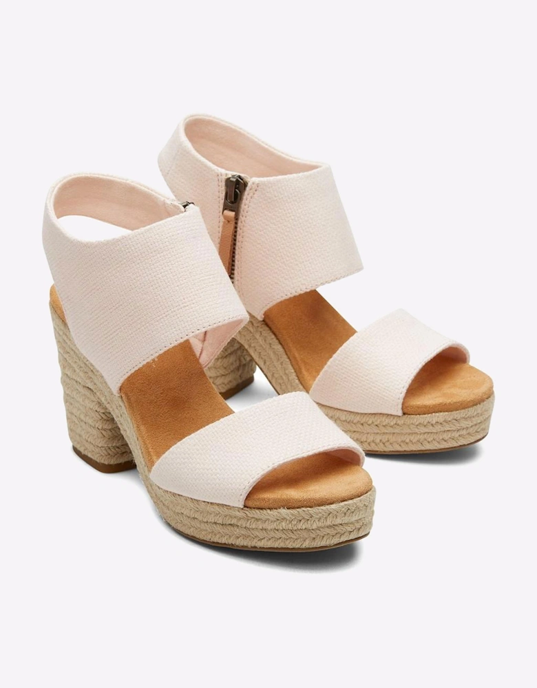 Toms Majorca Leather Womens Sandals Dusty Peach