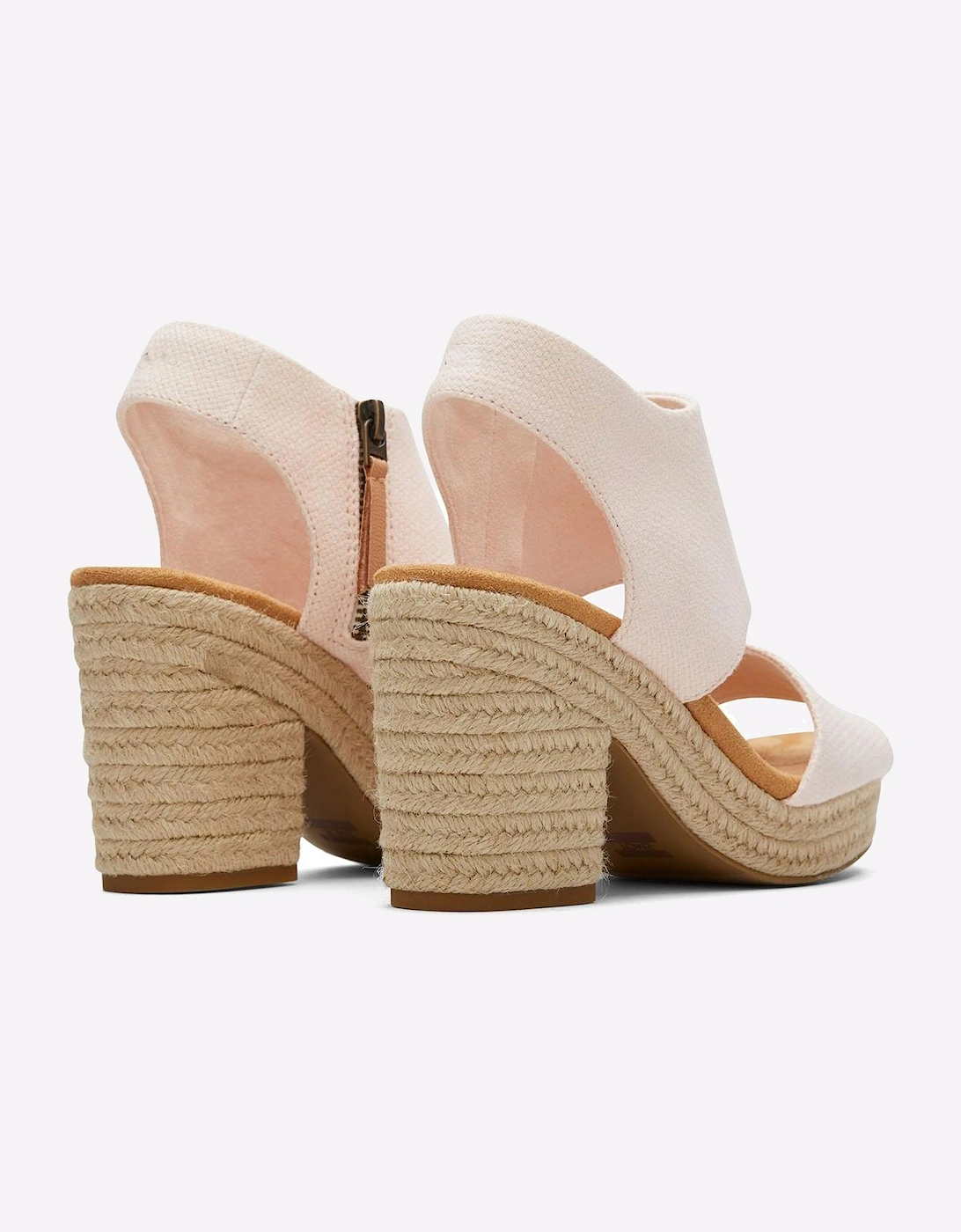 Toms Majorca Leather Womens Sandals Dusty Peach