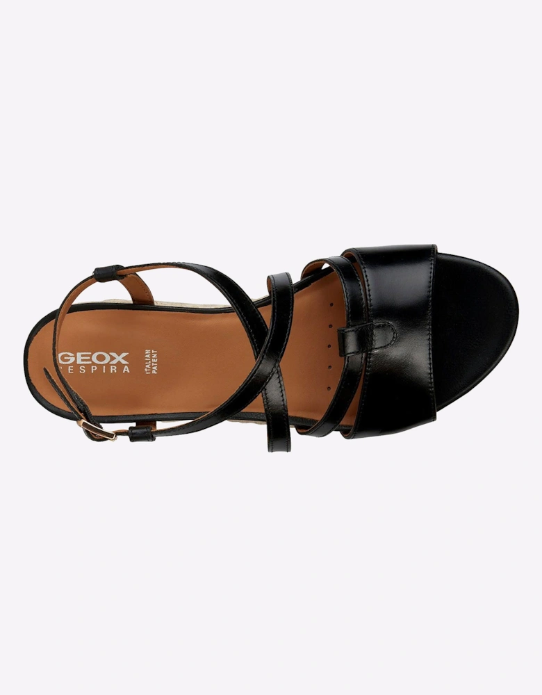 Geox D Ischia Corda A Sandals Womens Black