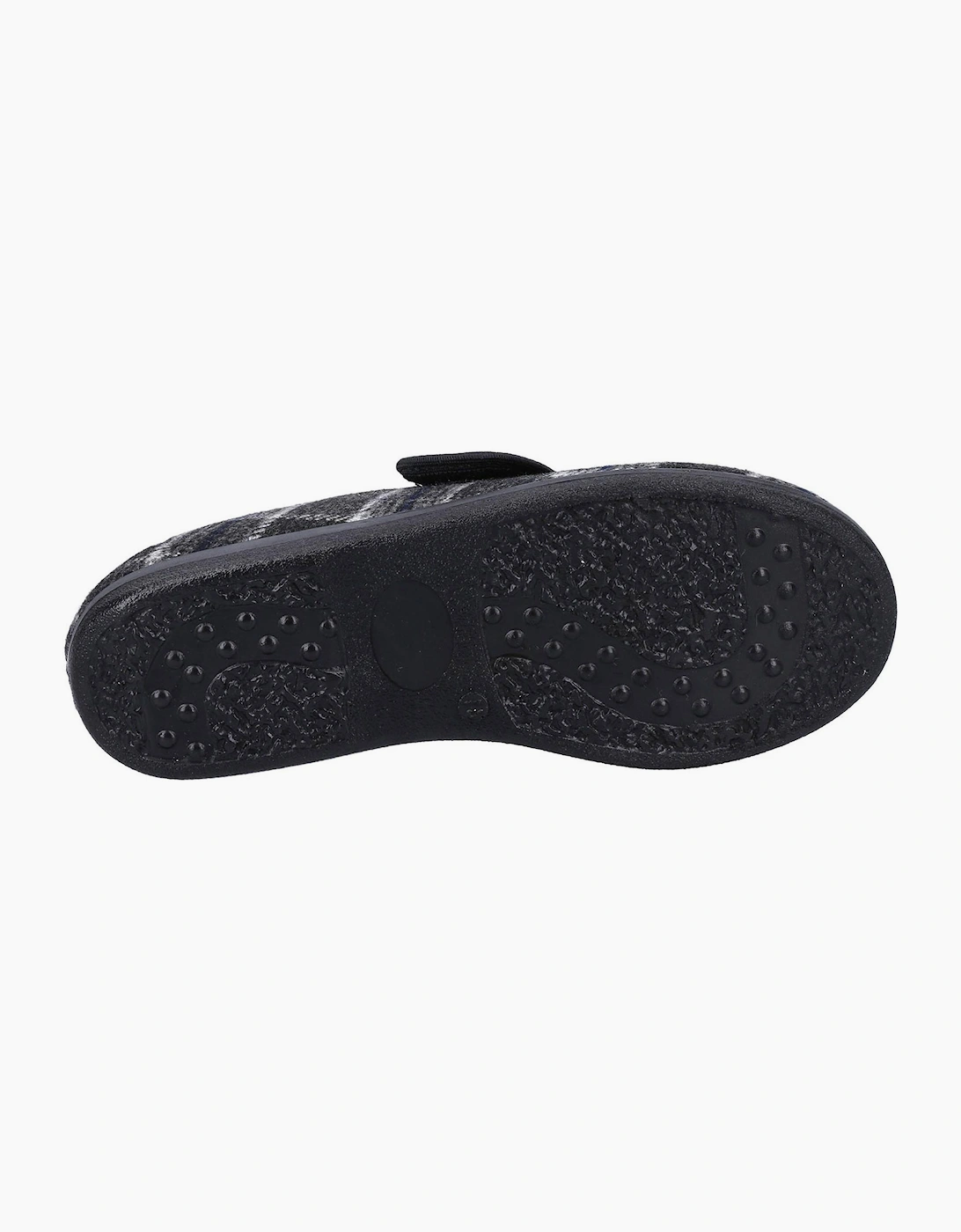 GBS Gerald Wide Fit Slippers Mens Black/White
