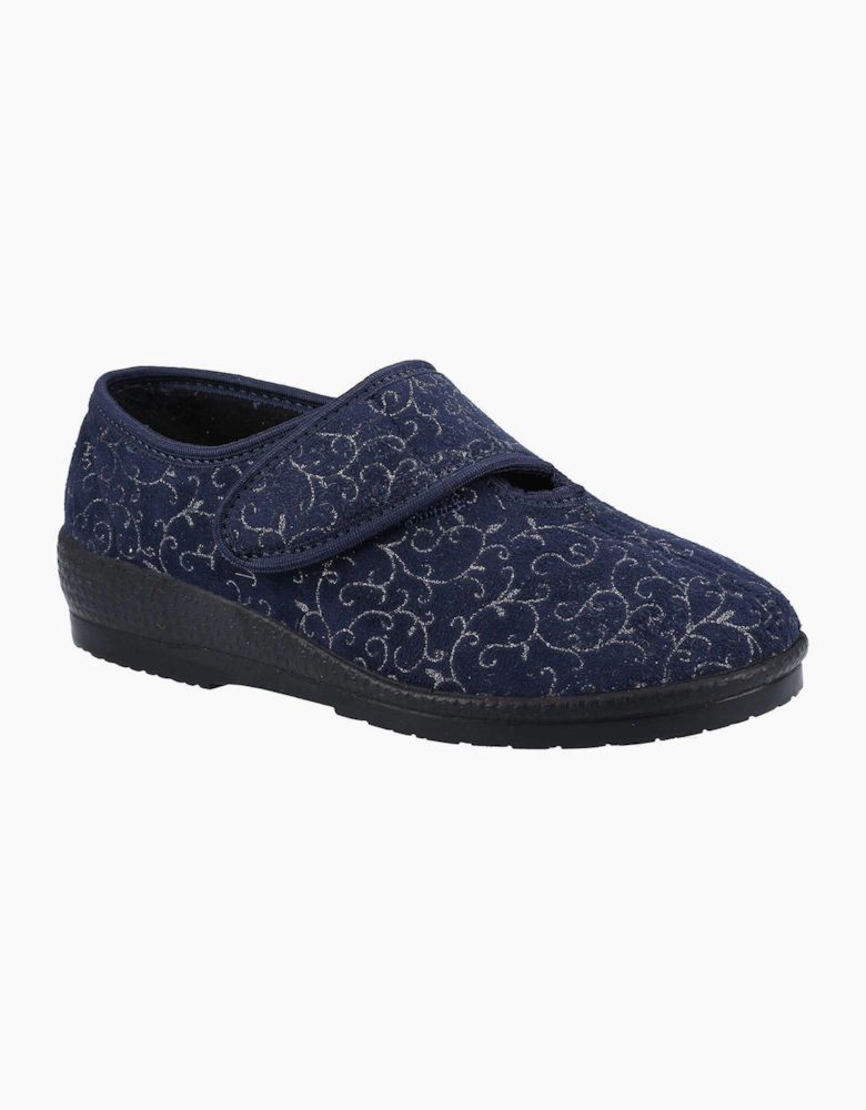 GBS Geraldine Wide Fit Slippers Womens Navy