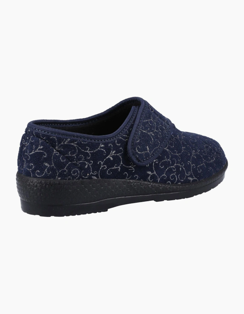 GBS Geraldine Wide Fit Slippers Womens Navy