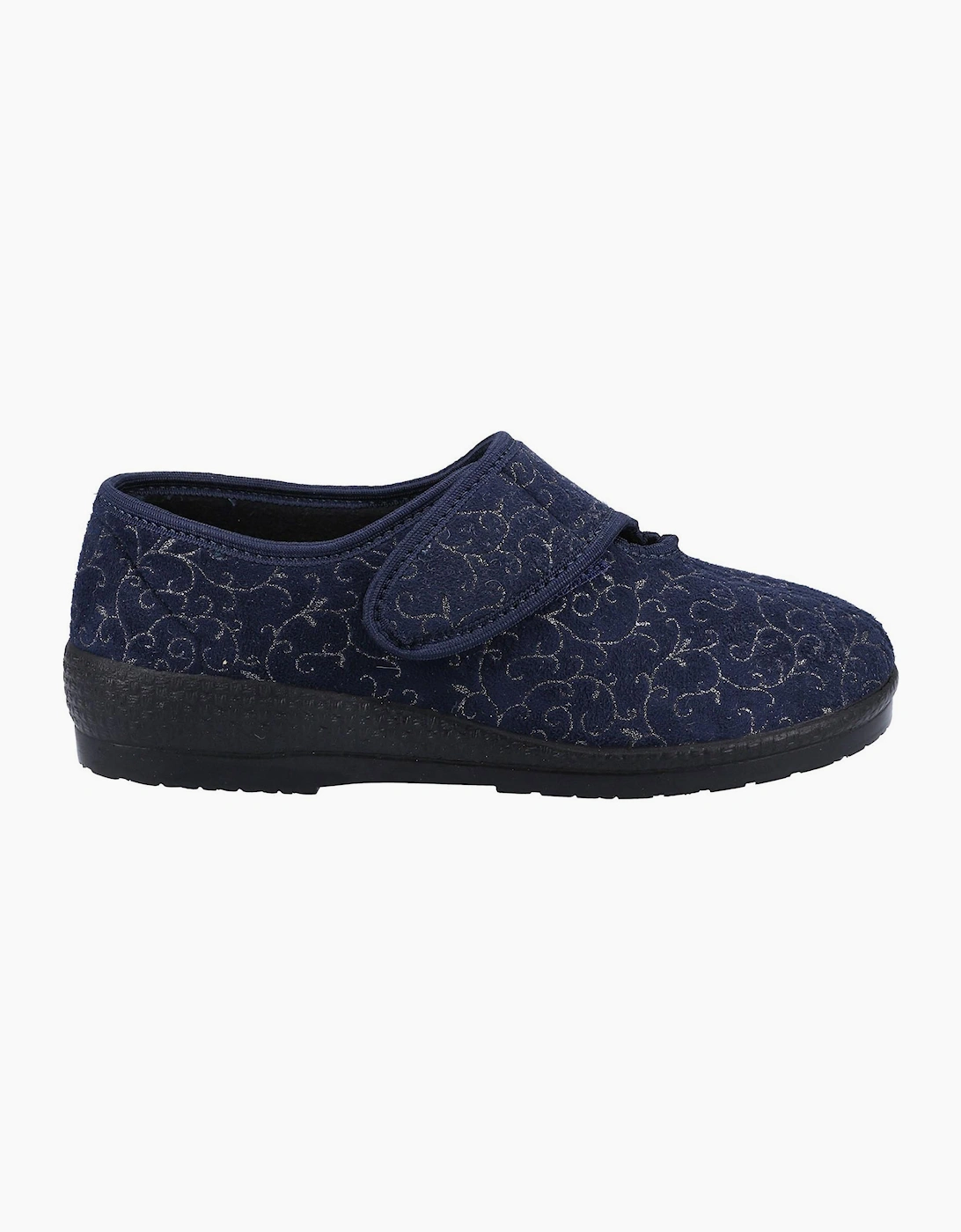 GBS Geraldine Wide Fit Slippers Womens Navy