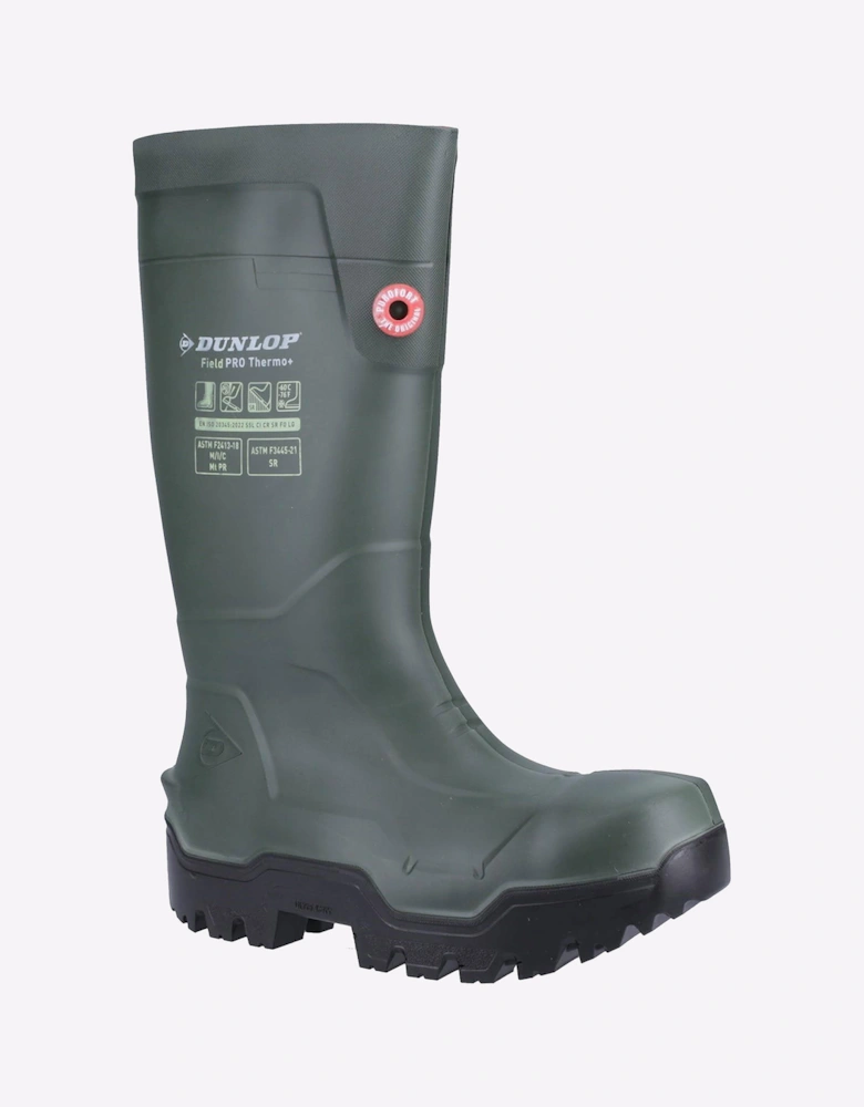 Dunlop FIELDPRO THERMO+ Safety Wellington Unisex Green