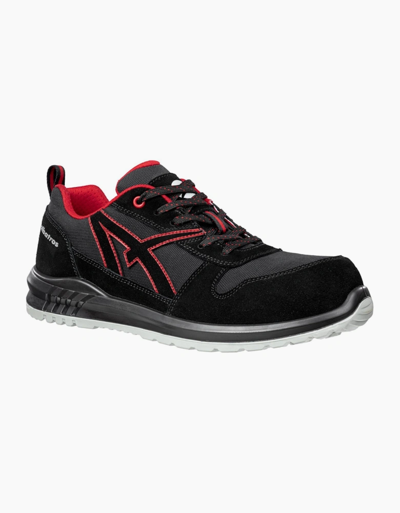 Albatros Clifton Safety Trainers Mens Black/Red