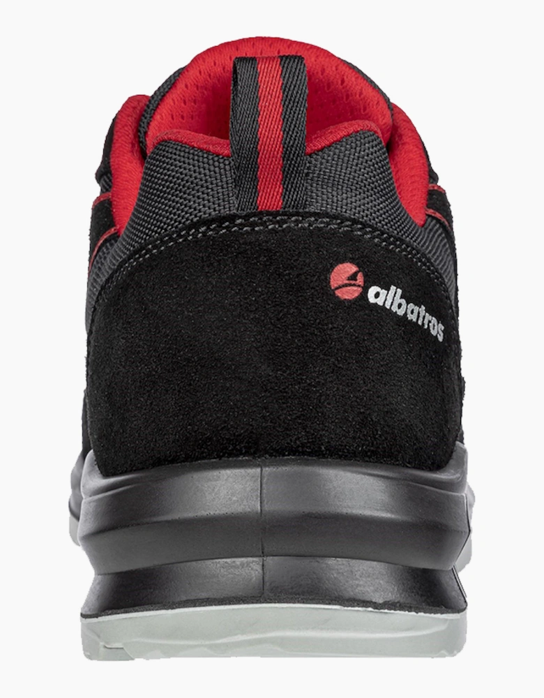 Albatros Clifton Safety Trainers Mens Black/Red