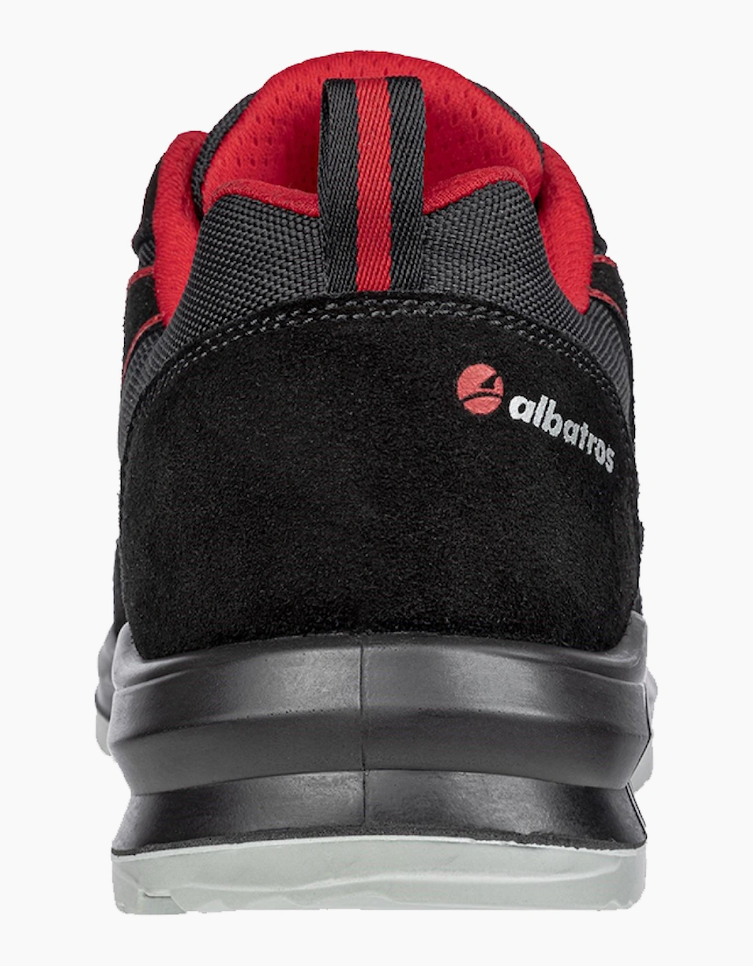 Albatros Clifton Safety Trainers Mens Black/Red