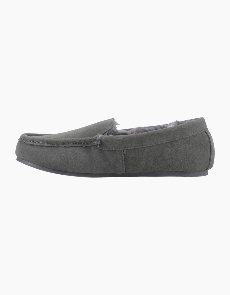 Hush Puppies Annie Womens Suede Slippers Grey