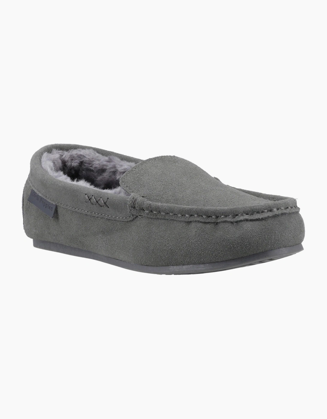 Hush Puppies Annie Womens Suede Slippers Grey