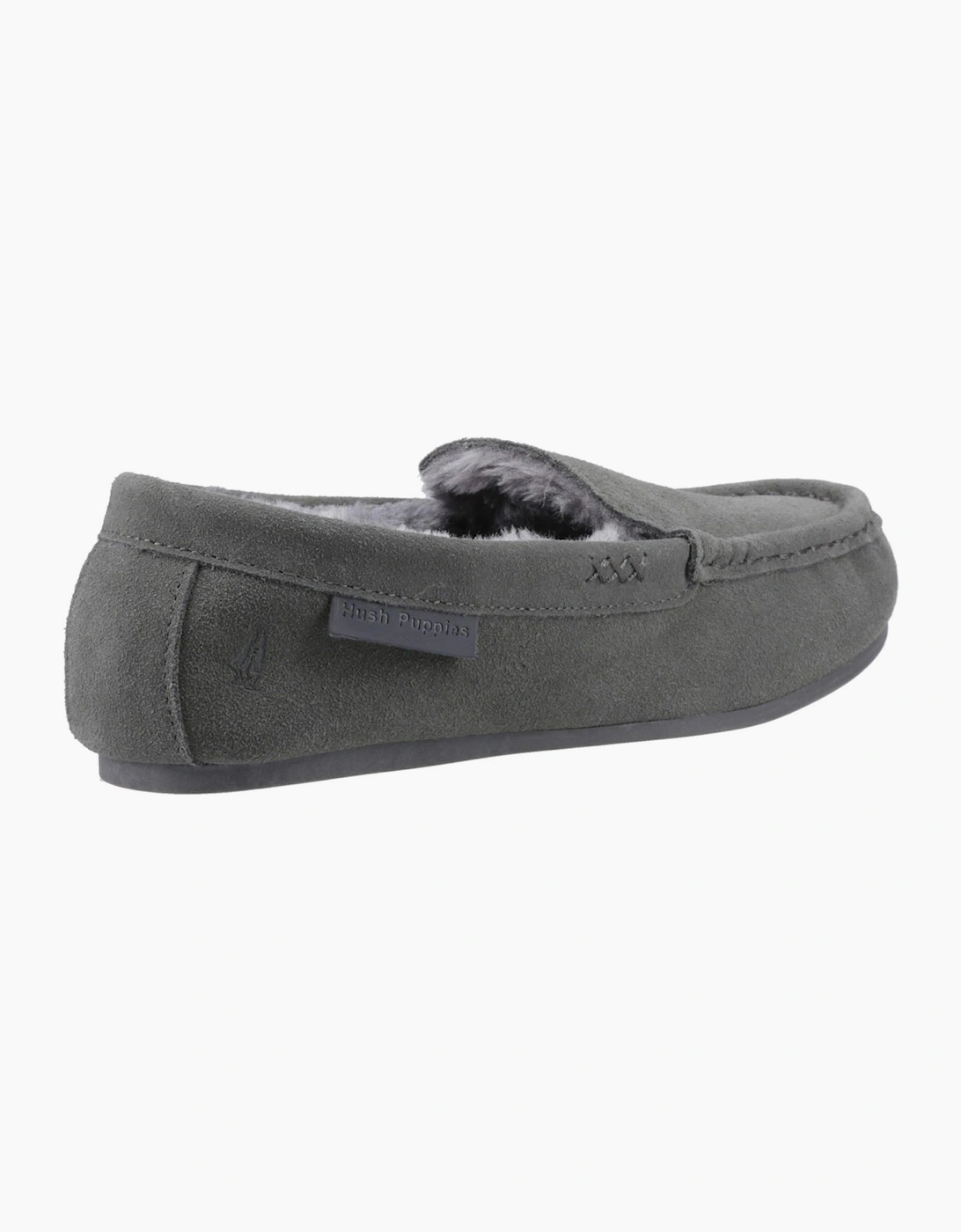 Hush Puppies Annie Womens Suede Slippers Grey