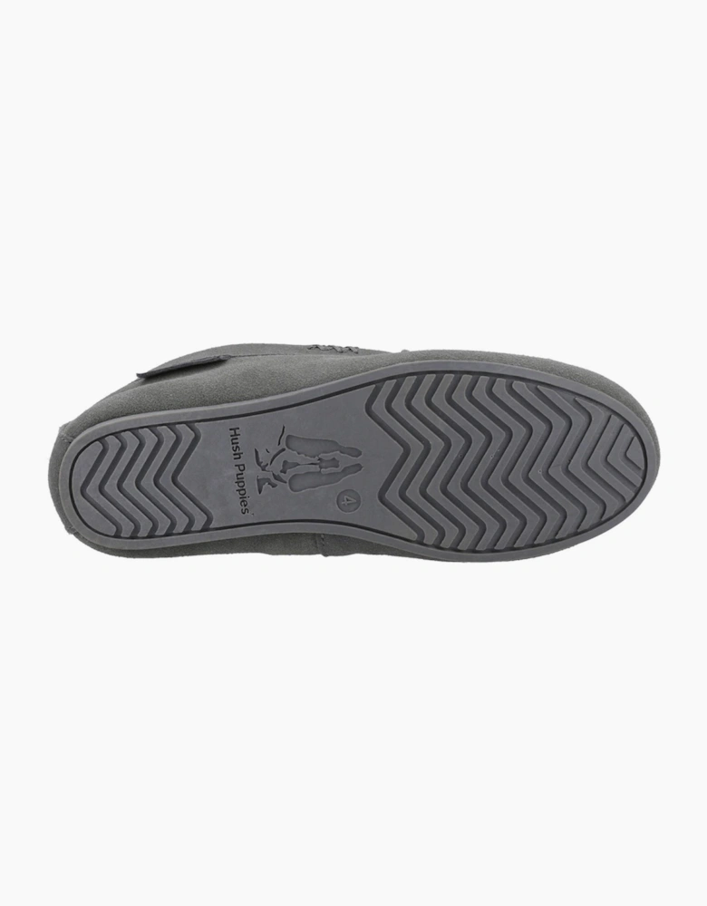 Hush Puppies Annie Womens Suede Slippers Grey