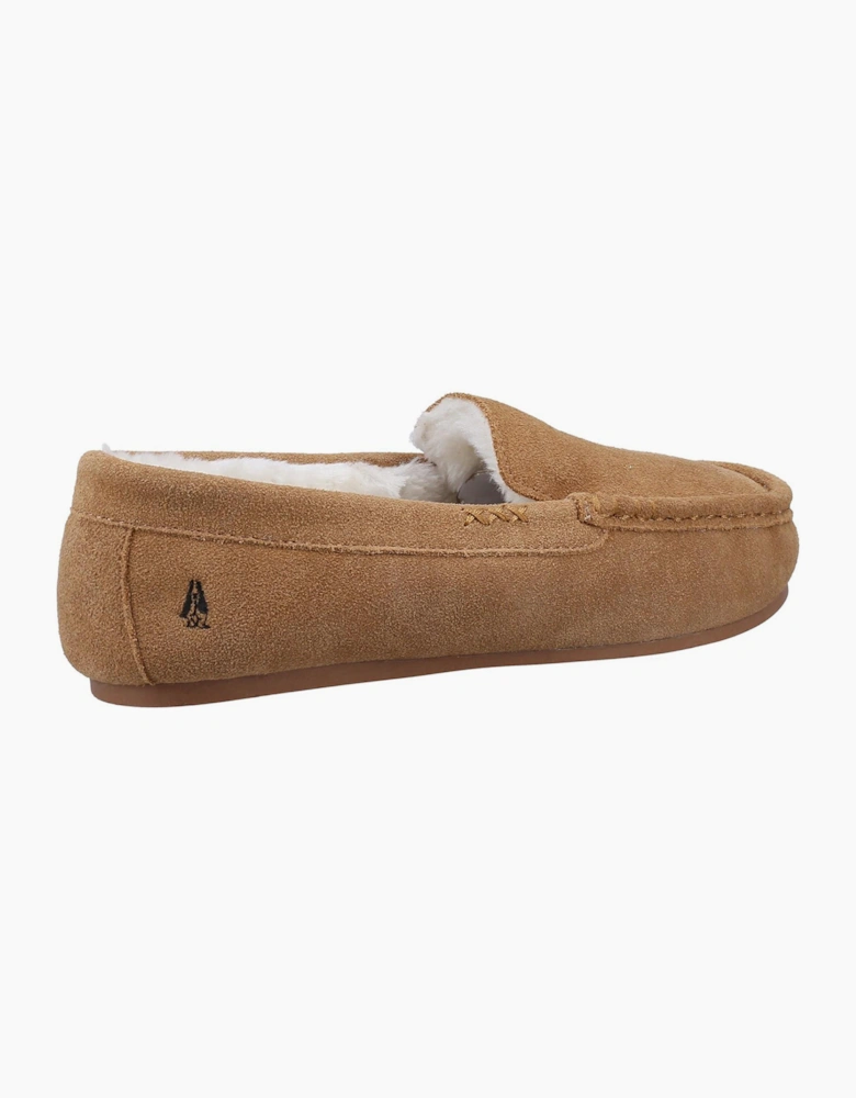 Hush Puppies Annie Womens Suede Slippers Tan