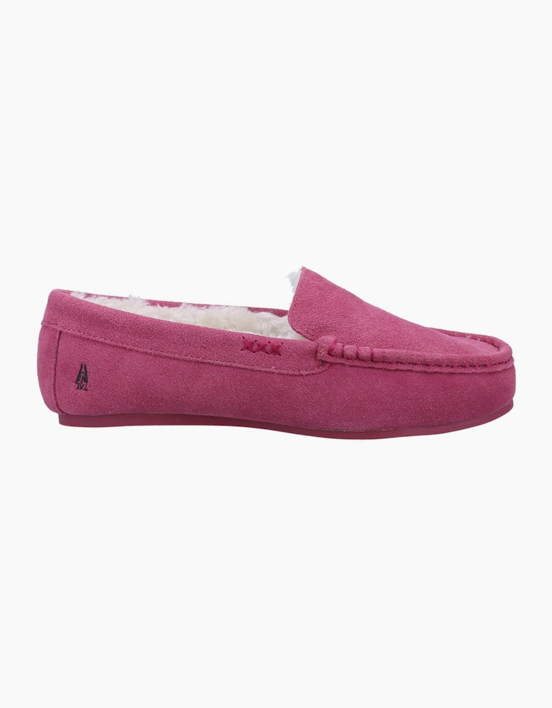 Hush Puppies Annie Womens Suede Slippers Pink
