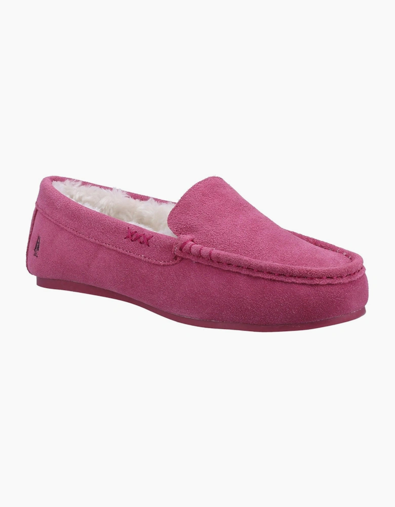 Hush Puppies Annie Womens Suede Slippers Pink