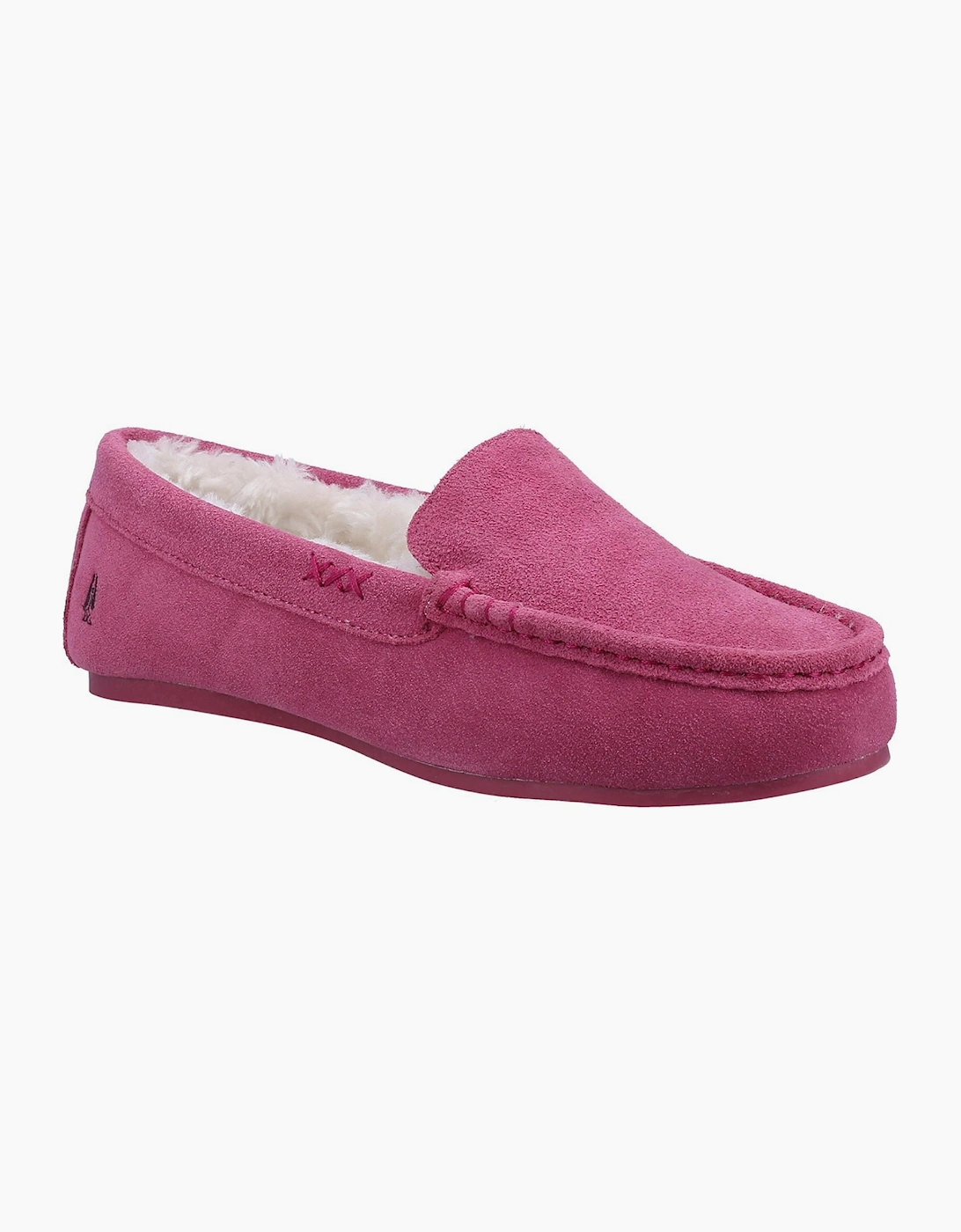 Hush Puppies Annie Womens Suede Slippers Pink