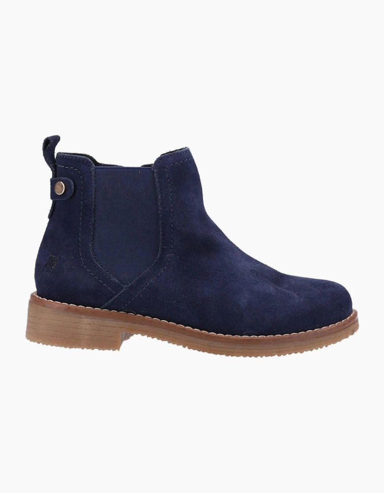 Hush Puppies Maddy Suede Memory Foam Womens Ankle Boots Navy