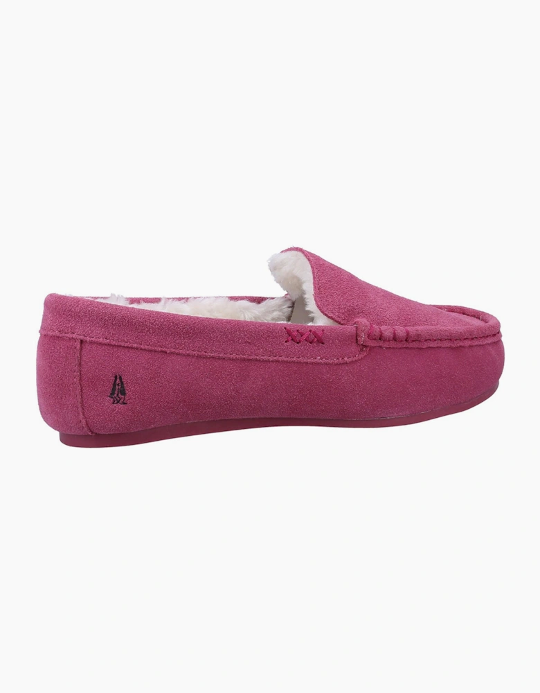 Hush Puppies Annie Womens Suede Slippers Pink