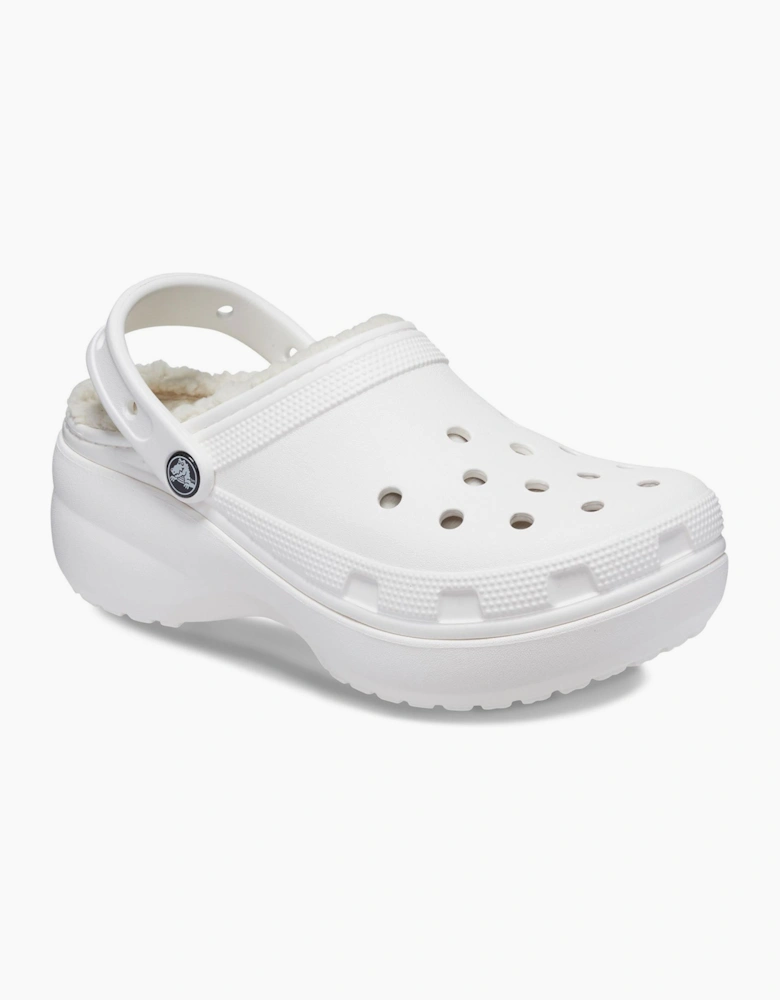Crocs Classic Platform Lined Clog Womens White
