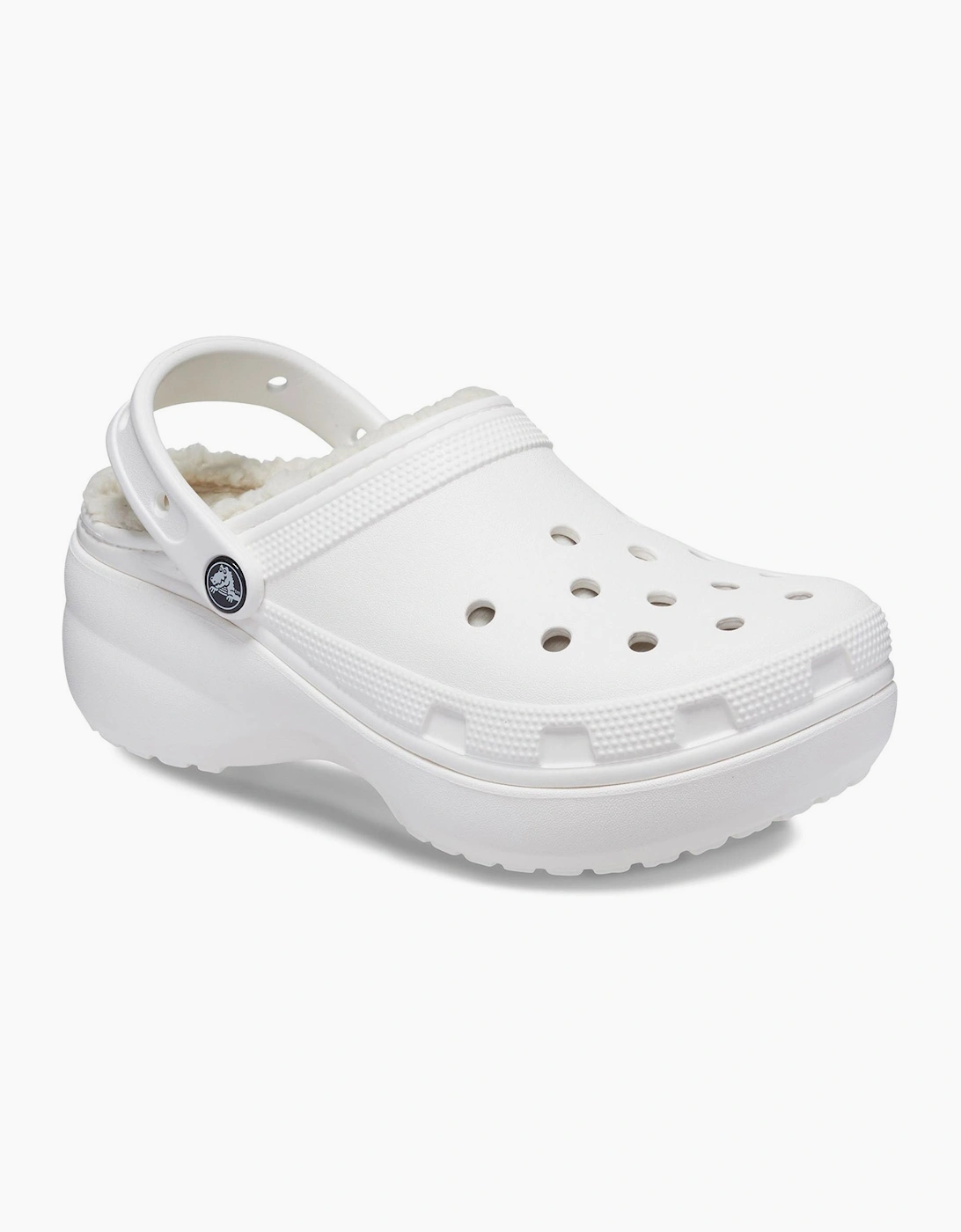 Crocs Classic Platform Lined Clog Womens White