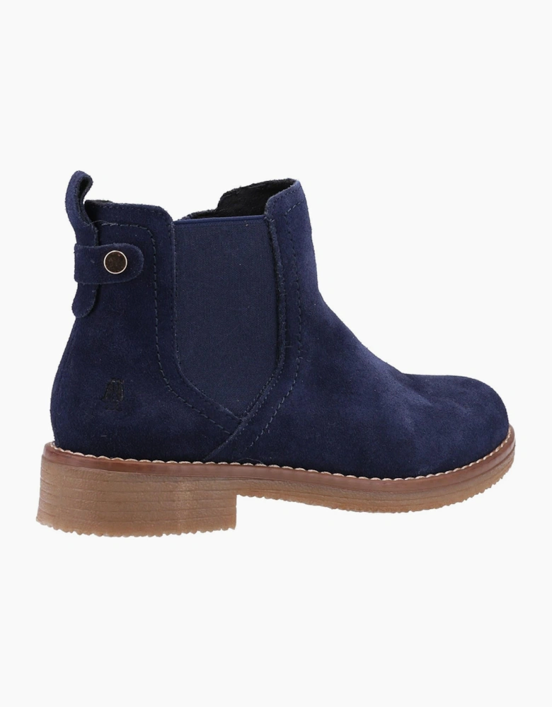 Hush Puppies Maddy Suede Memory Foam Womens Ankle Boots Navy