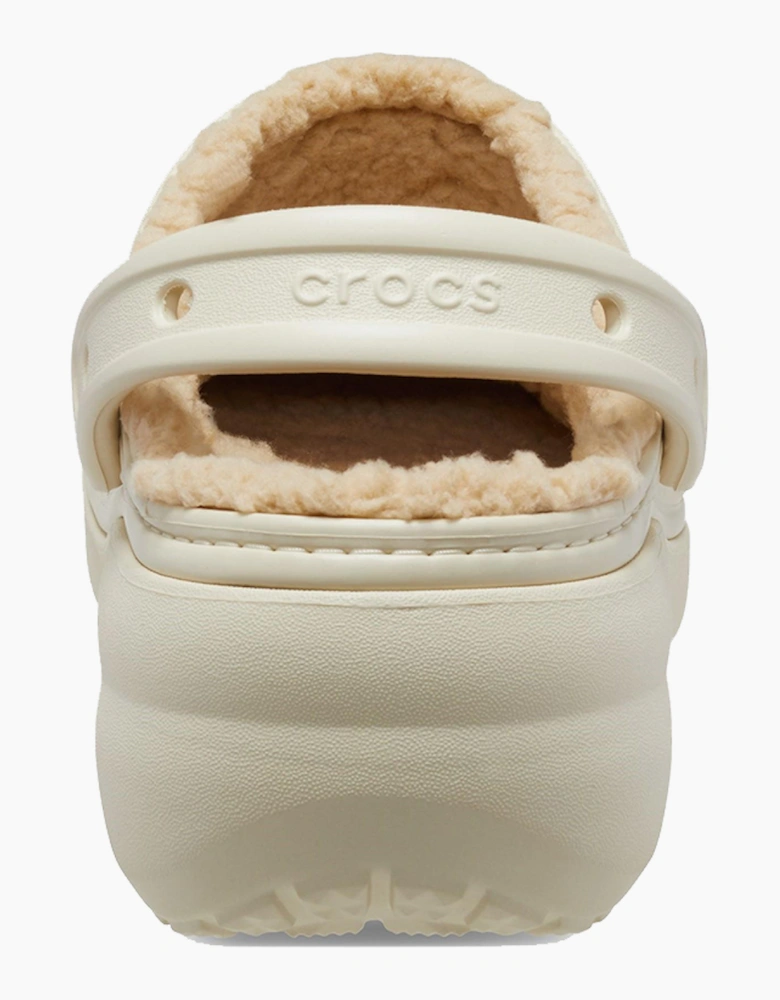 Crocs Classic Platform Lined Clogs Womens Bone