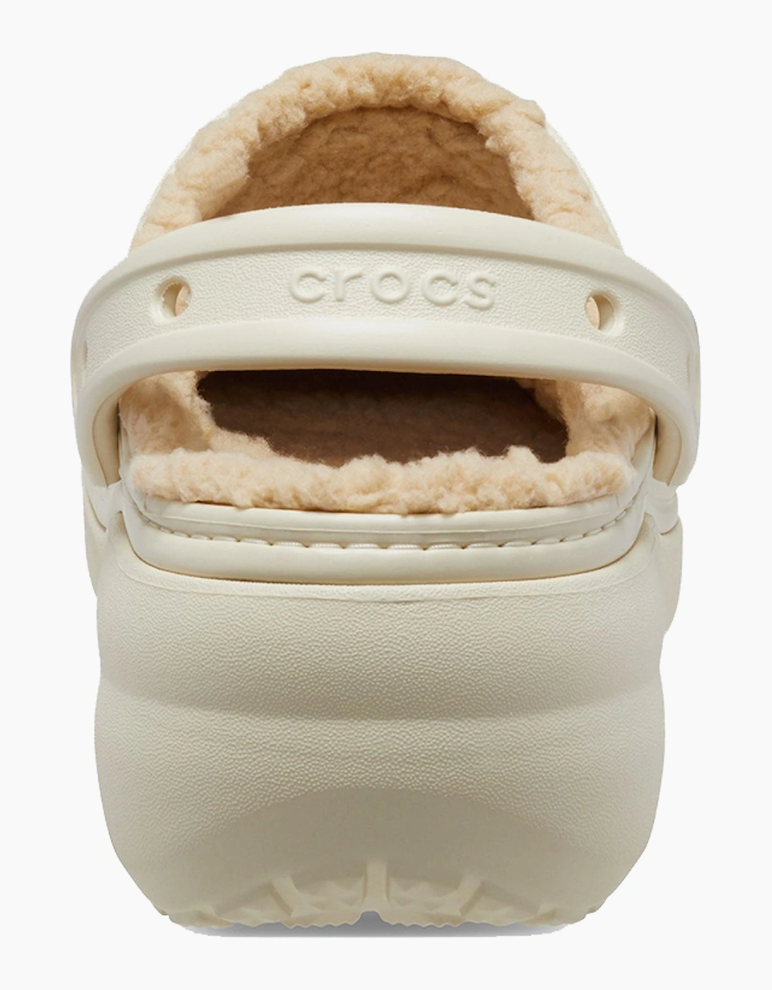 Crocs Classic Platform Lined Clogs Womens Bone