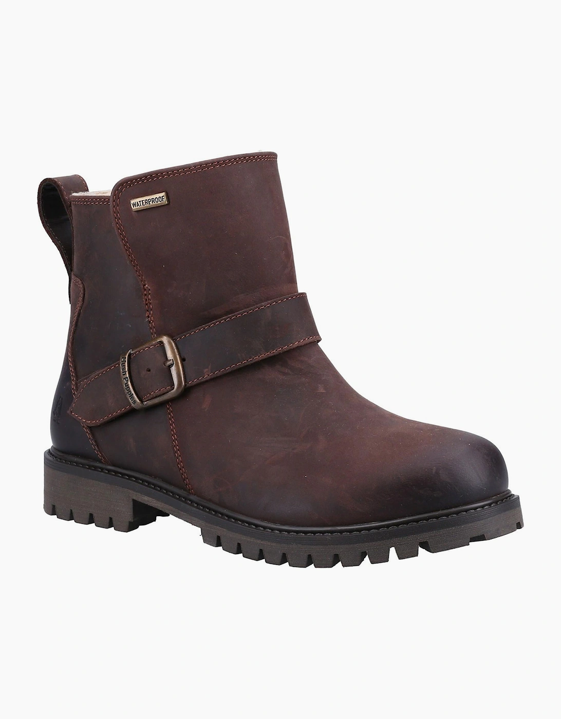 Hush Puppies Mini Wakely Waterproof Junior Girls Ankle Boots Brown