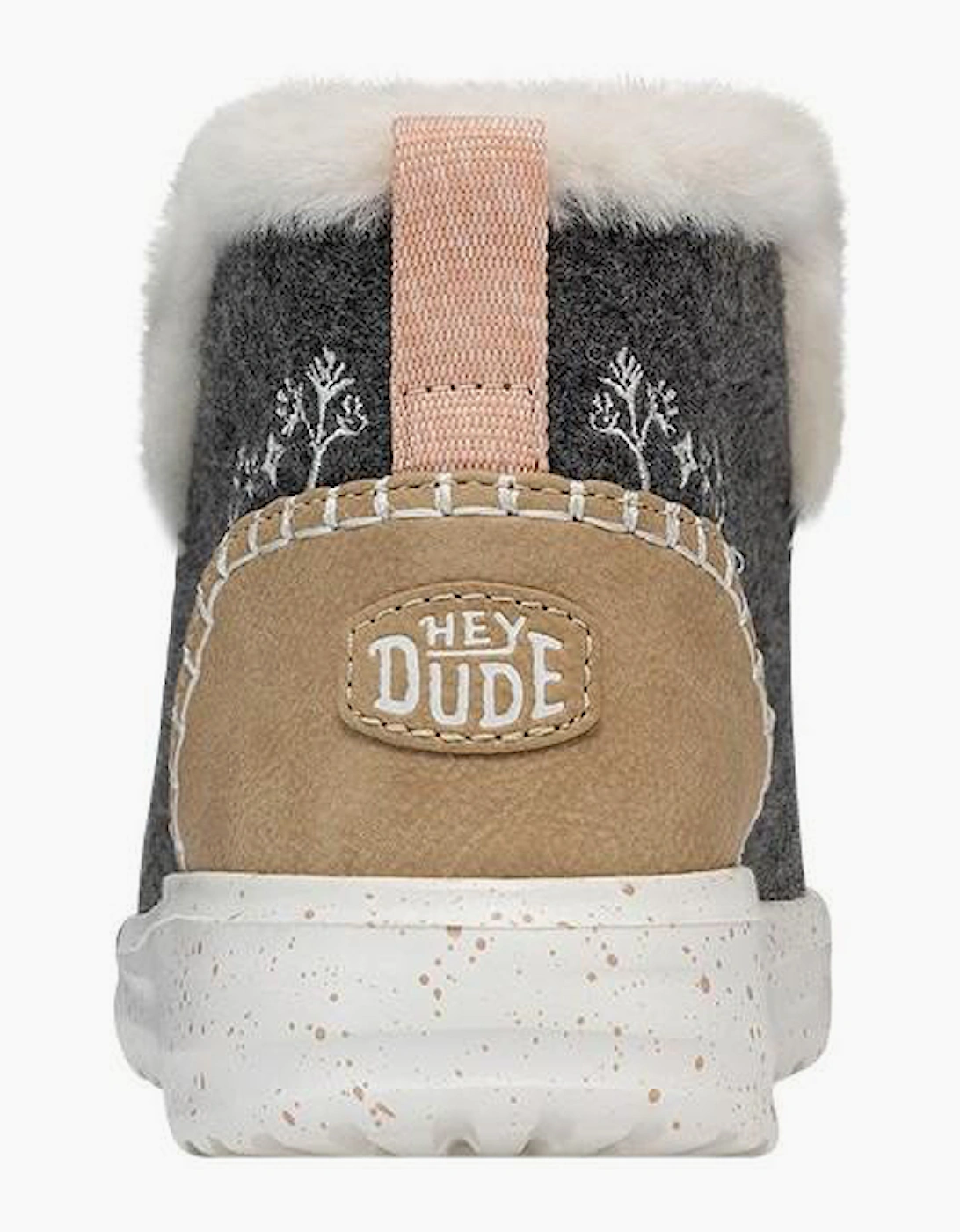 Hey Dude Denny Wool Faux Shearling Boots Womens Grey