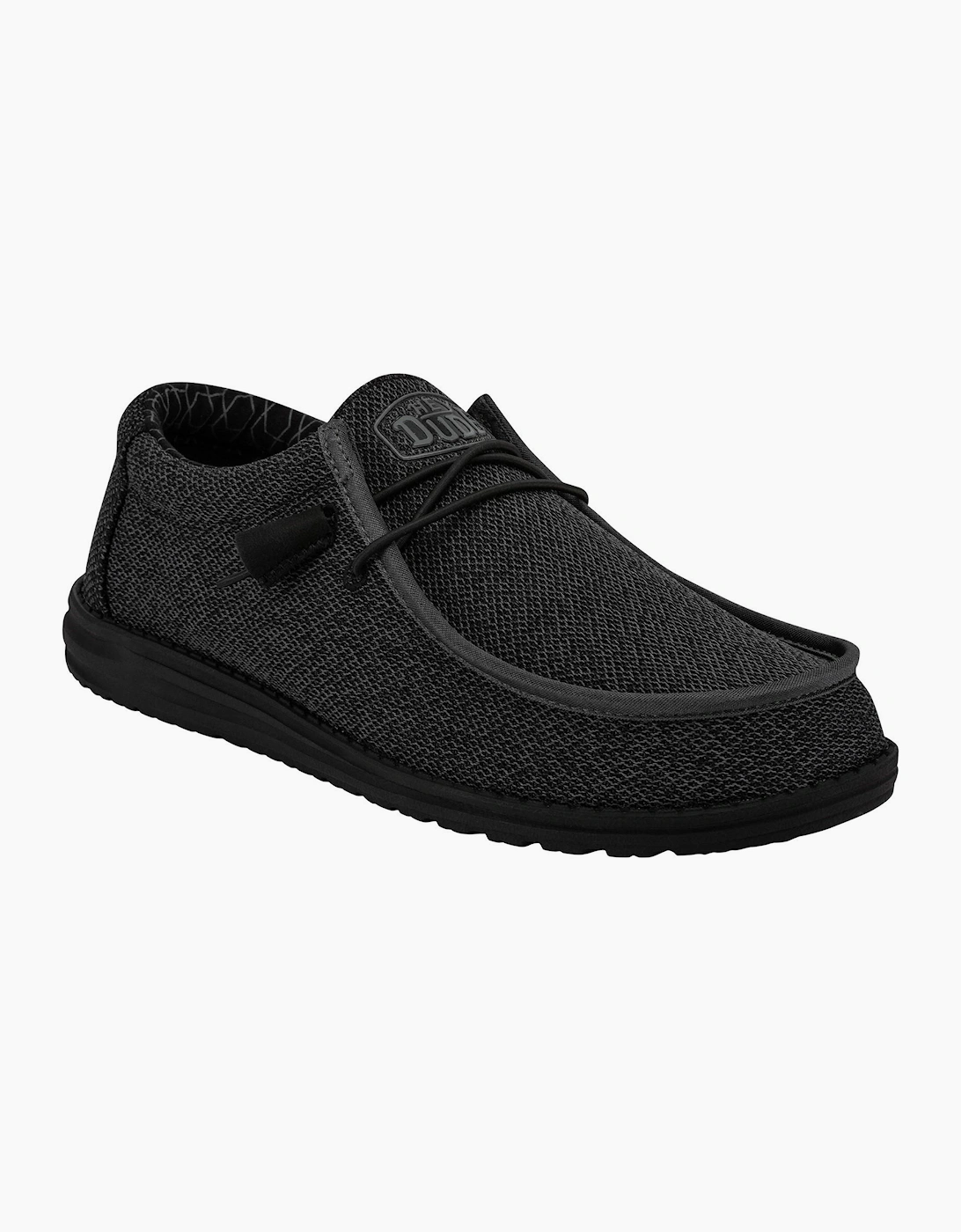 Hey Dude Wally Sox Mens Shoes Micro Total Black