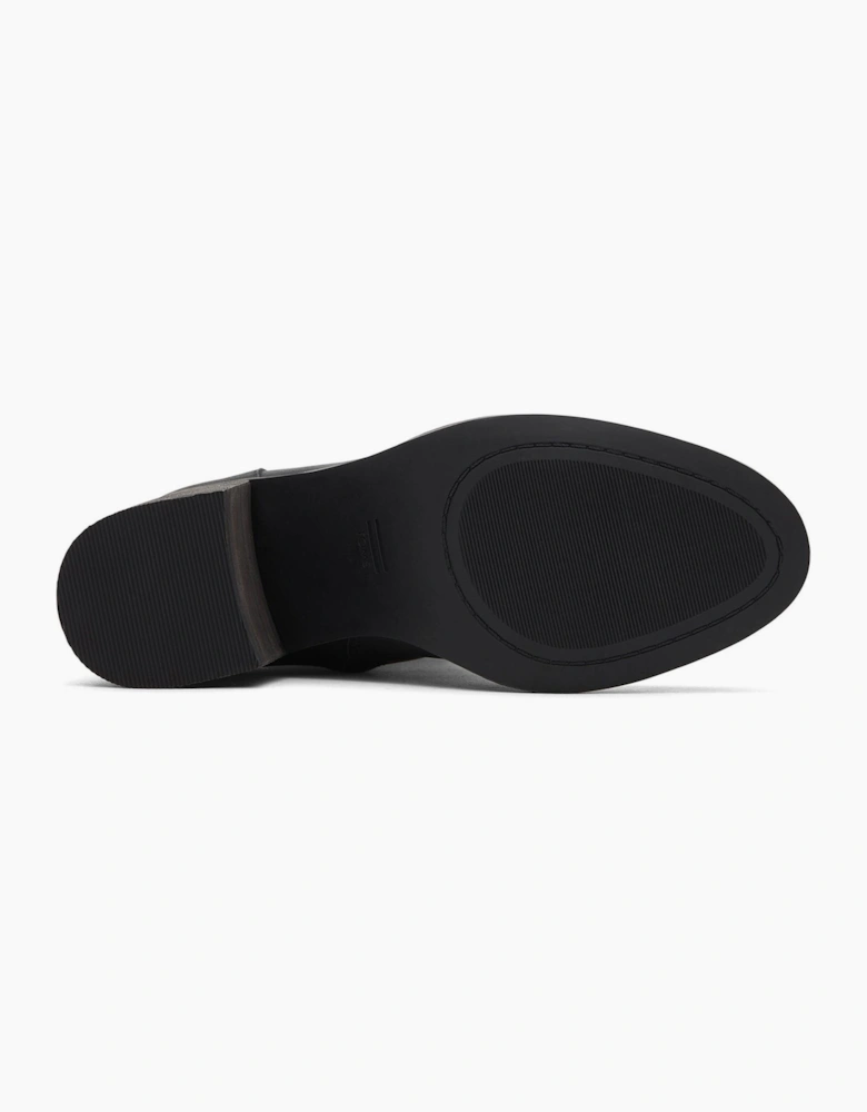 Toms Evelyn Leather Womens Boots Black