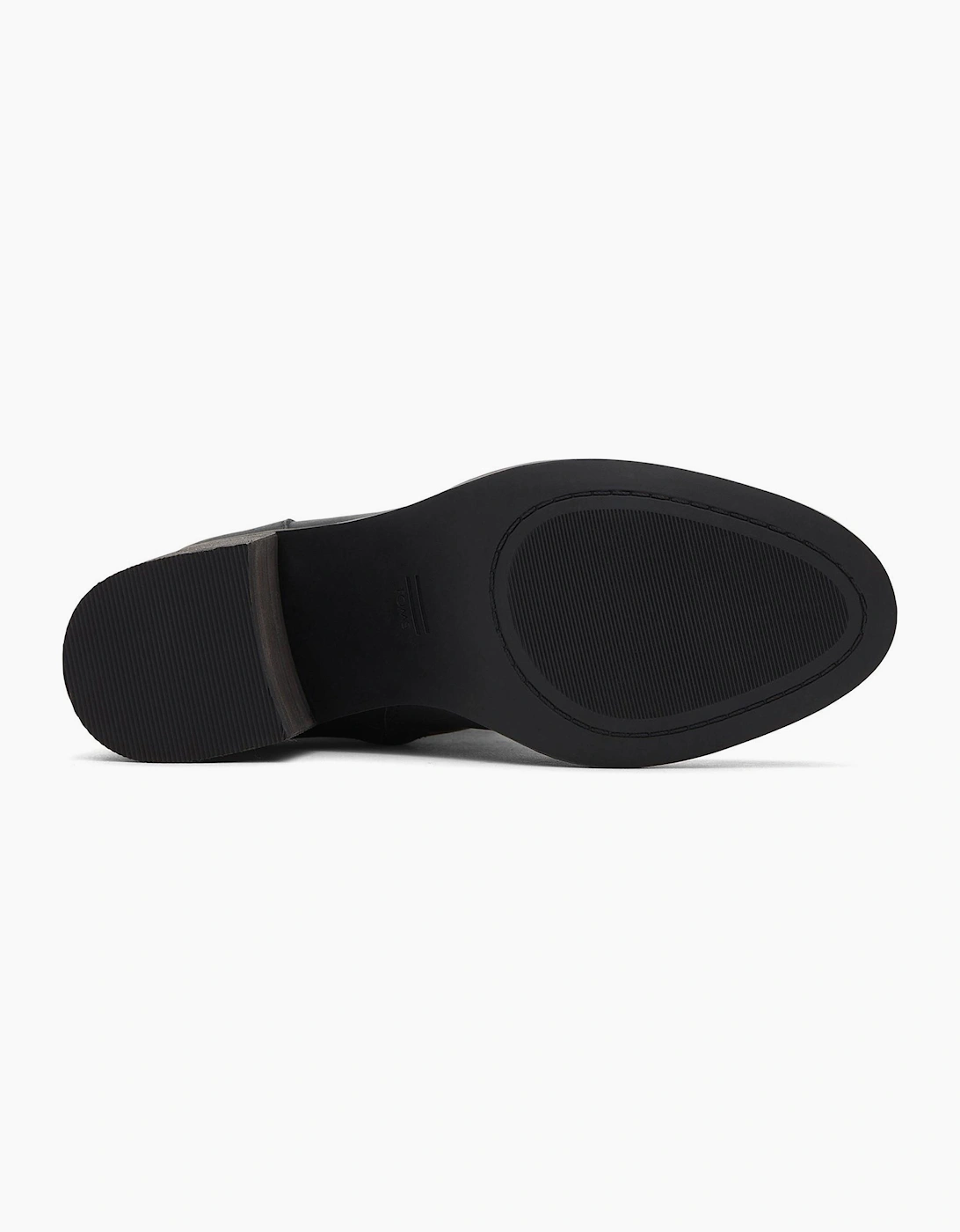 Toms Evelyn Leather Womens Boots Black