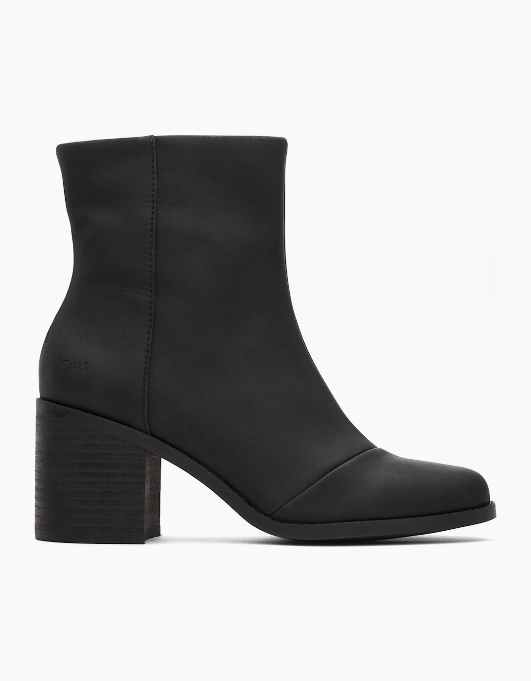 Toms Evelyn Leather Womens Boots Black