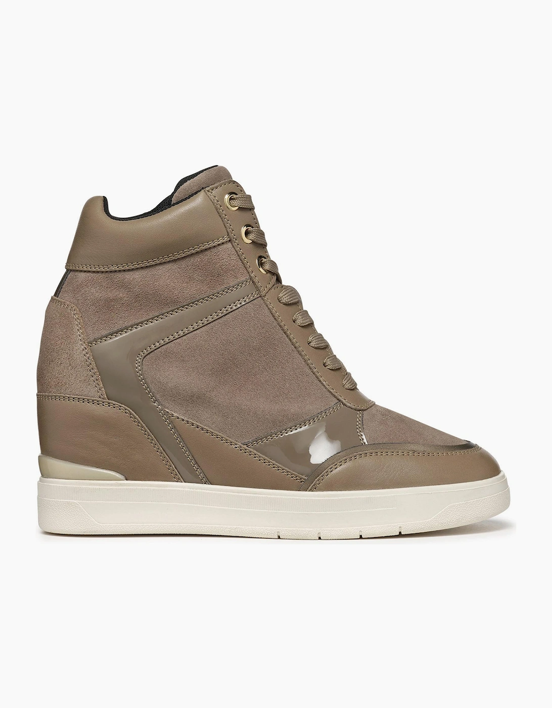 Geox Women's Geox Maurica Womens Wedge Trainers Dark Taupe - Grey