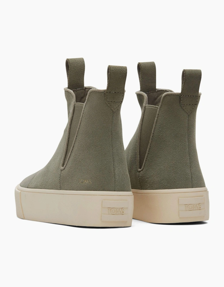 Toms Fenix Platform Womens Boots Vetiver Grey