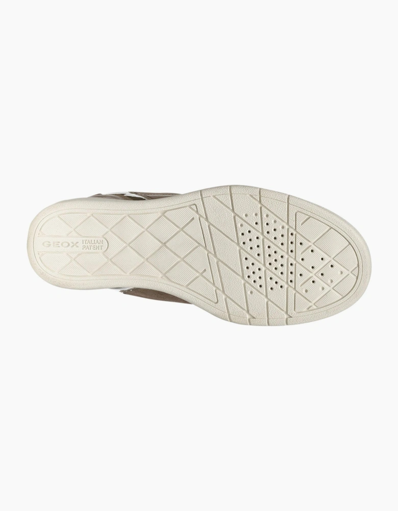 Geox Maurica Womens Wedge Trainers Dark Taupe