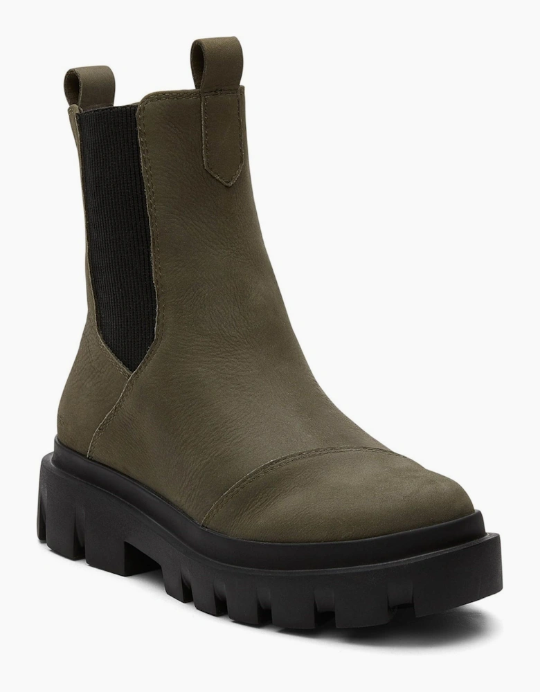 Toms Rowan Womens Chelsea Boots Olive