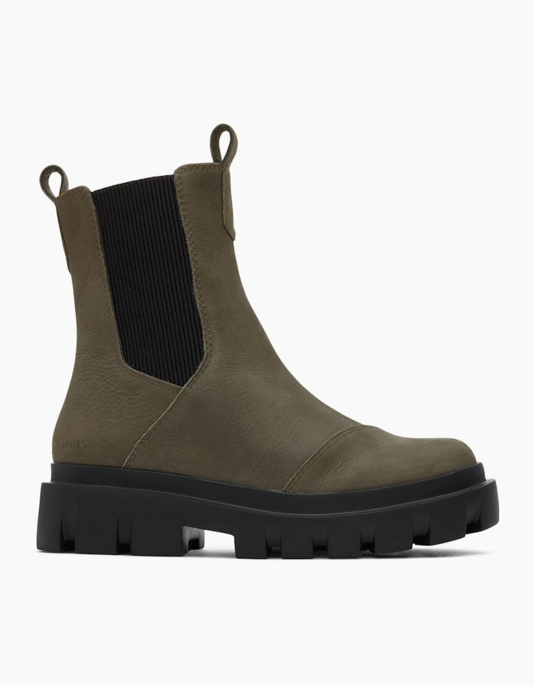 Toms Rowan Womens Chelsea Boots Olive