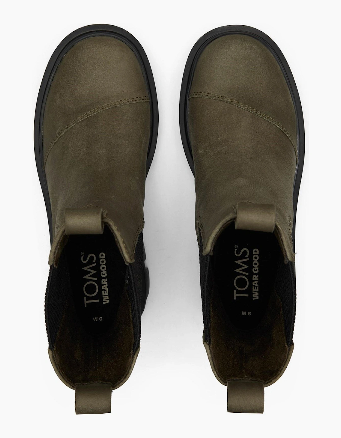 Toms Rowan Womens Chelsea Boots Olive